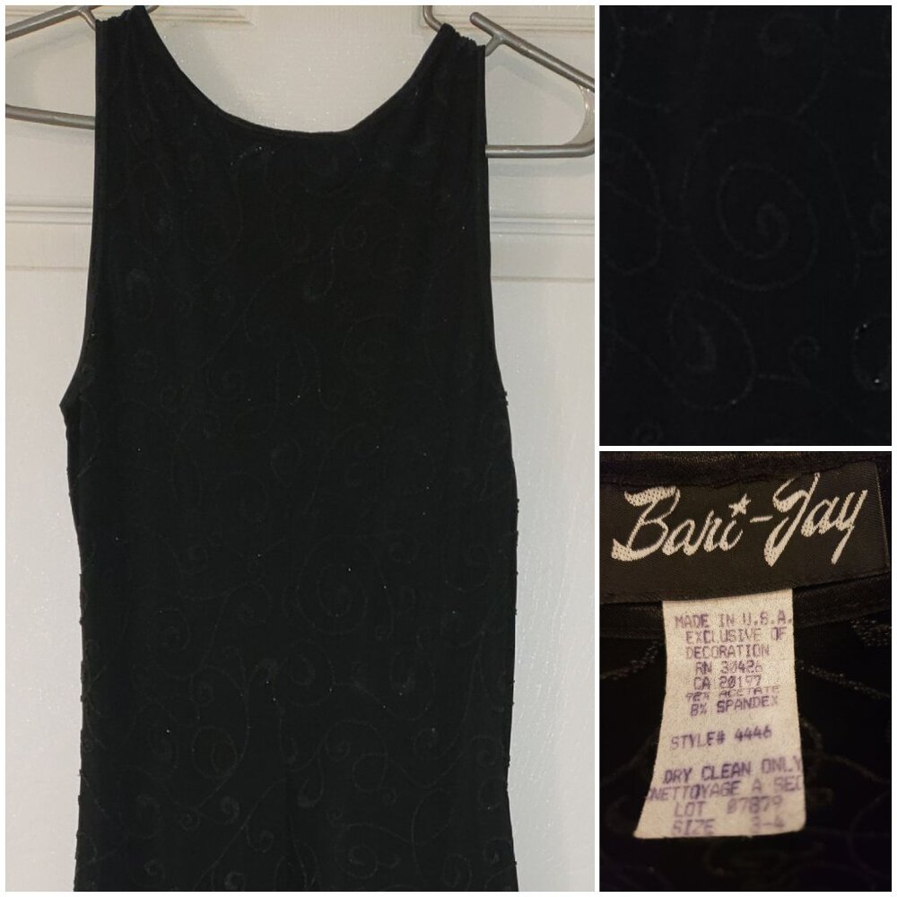 Sleeveless, black formal dress size 3-4
